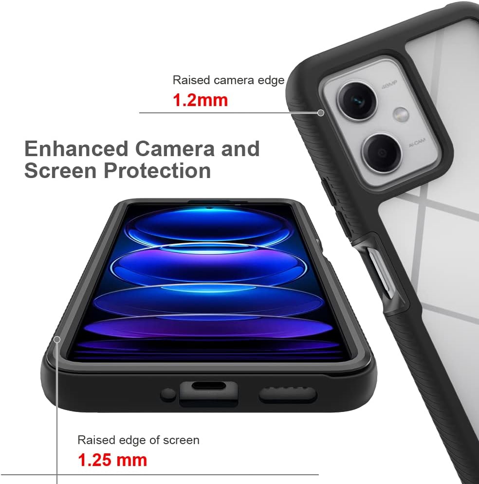 Funda para Xiaomi Redmi Note 12 5G, funda protectora anticaída y absorción de golpes para Xiaomi Poco X5 5G 22111317PG 22111317PI 22111317PI
