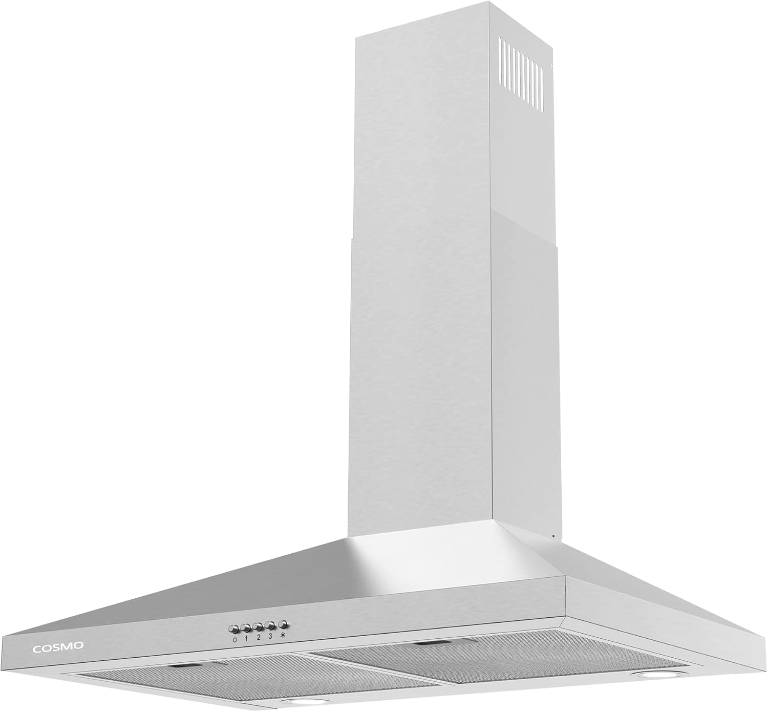 COSMO COS-63024P Campana extractora de pared de 30 pulgadas con flujo de aire eficiente, canalizado, ventilador de 3 velocidades, filtros de