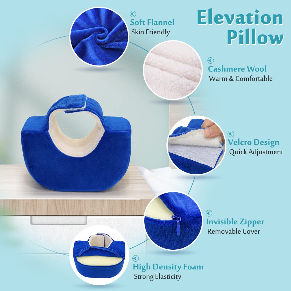 Almohadas de elevación de piernas, almohada de pie, protectores de talón para úlceras por presión, después de la cirugía, hinchazón de pies,