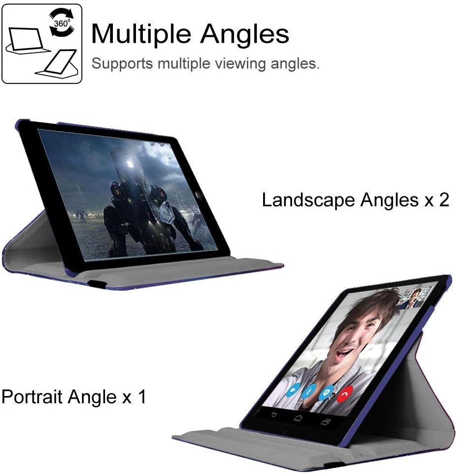 Funda para iPad Air (3 generación) de 10.5 pulgadas 2019  iPad Pro de 10.5 pulgadas 2017, soporte giratorio de 360 grados, funda protectora