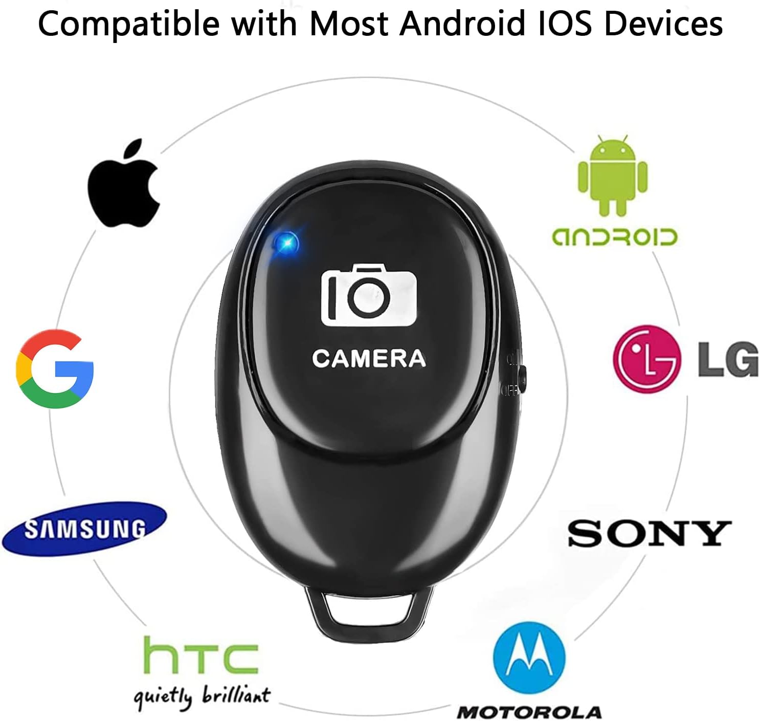 Control remoto para cámara de teléfono (paquete de 2) para fotos y videos, cámara inalámbrica con disparador remoto compatible con iPhoneteléfono