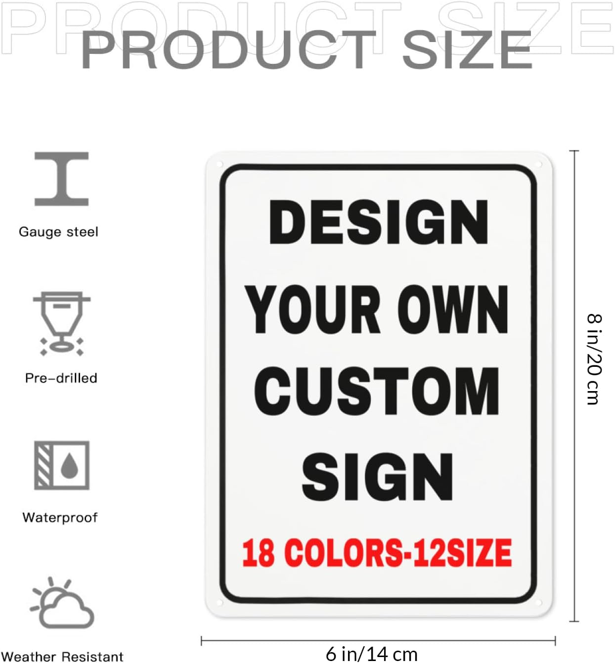 Letreros personalizados de metal para exteriores, letreros personalizados con tu logotipo de foto, letrero de pared personalizado, letreros