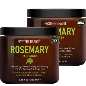 MYSTÉRE BEAUTÉ Romero – Mascarilla para el cabello dañado con colágeno, biotina, aceite de argán, acondicionador profundo fortalecedor para cabello MYSTÉRE BEAUTÉ Romero – Mascarilla para el cabello dañado con colágeno, biotina, aceite de argán, acondicionador profundo fortalecedor para cabello