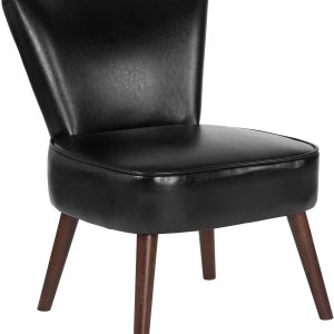 Flash Furniture HERCULES Holloway Series Black LeatherSoft Silla retro Flash Furniture HERCULES Holloway Series Black LeatherSoft Silla retro