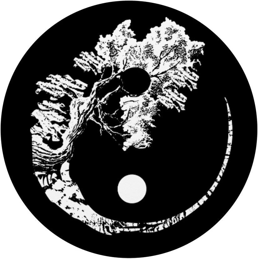 Bonsai Tree Print Zen Spirit Yin Yang – Soporte para teléfonos y tabletas, Negro