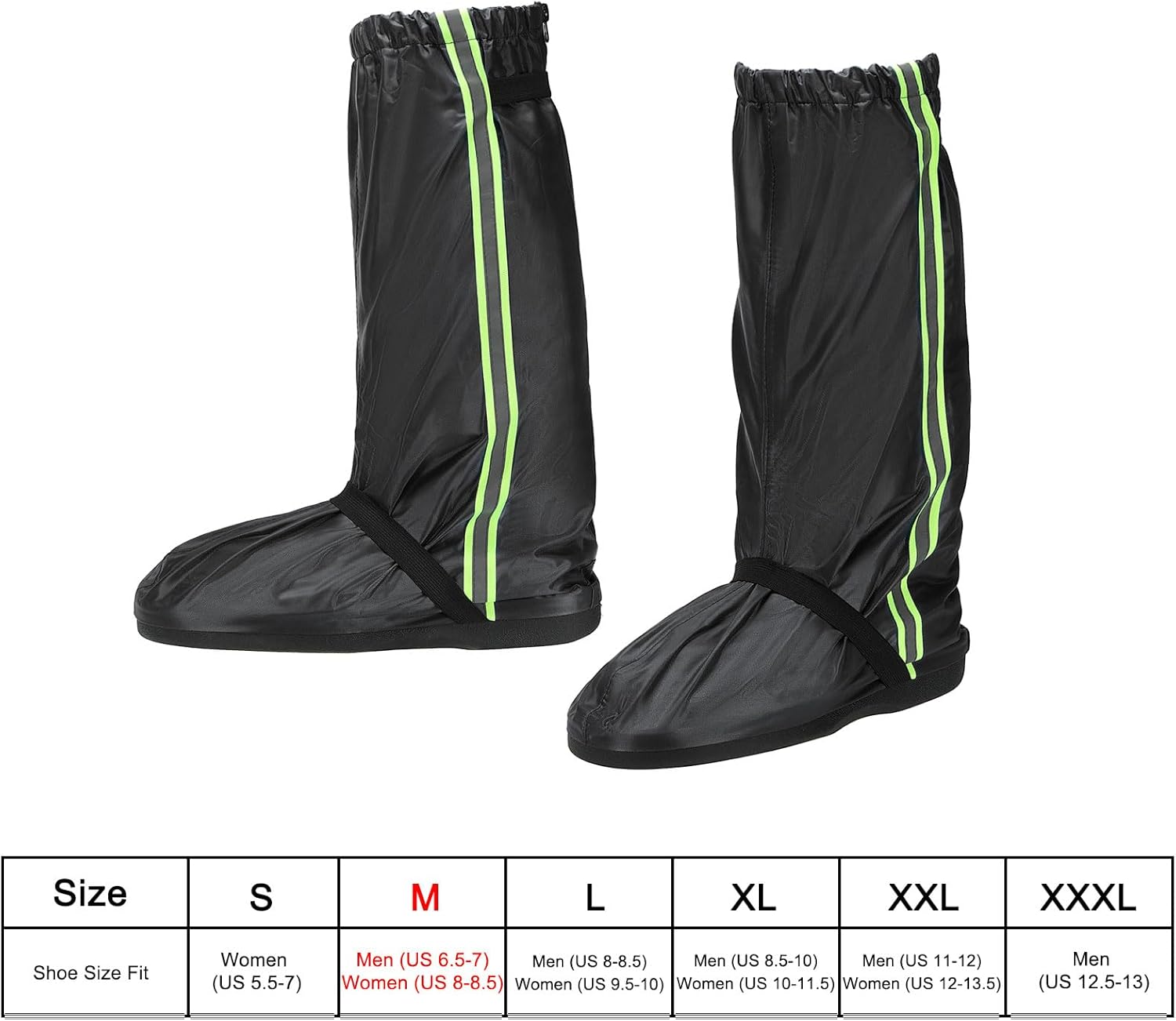 PATIKIL Cubiertas impermeables para zapatos, reutilizables antideslizantes con cremallera para zapatos de lluvia, cubiertas para botas de nieve