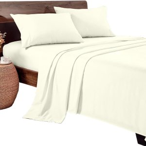 SGI – Juego de sábanas bajeras de 100 % algodón egipcio de 600 hilos, suave y liso, tejido de satén, 3 piezas, 1 sábana bajera ajustable y 2 fundas SGI – Juego de sábanas bajeras de 100 % algodón egipcio de 600 hilos, suave y liso, tejido de satén, 3 piezas, 1 sábana bajera ajustable y 2 fundas