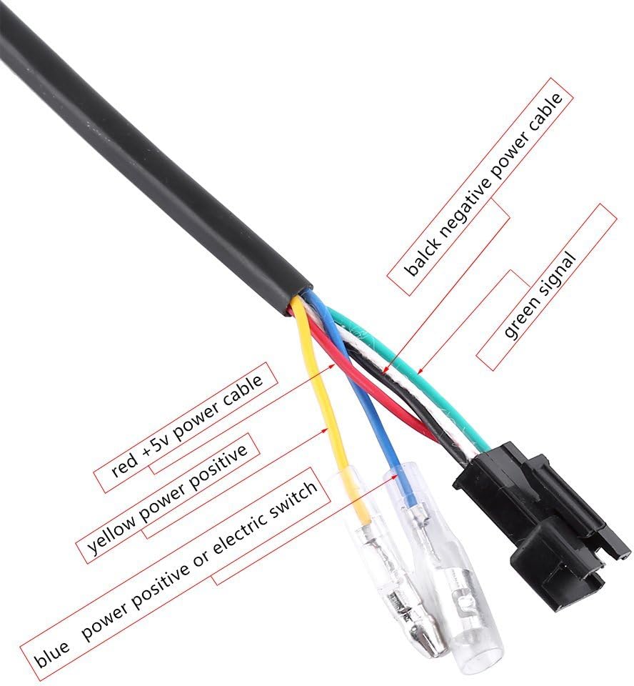 Pwshymi Empuñadura del acelerador, manillar Ebike Twist Throttle Grip Scooter Half Twist Ebike Acelerador Mango de control de acelerador con agarre