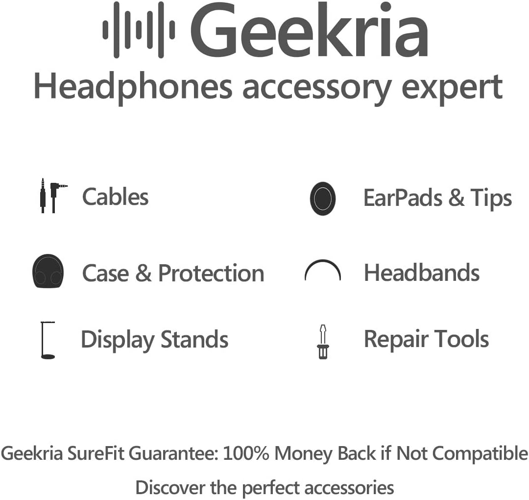 Geekria Shield – Funda para auriculares compatible con Beats Studio Pro, Solo 3, Solo 2, Solo HD, funda de repuesto rígida de viaje con