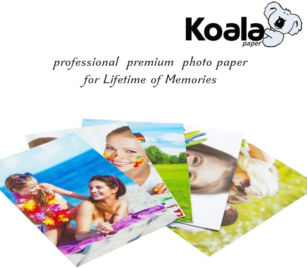 Koala Ultra Premium – Papel fotográfico satinado de 13 x 19 pulgadas, para impresora de inyección de tinta, resistente al agua, semibrillante, 50