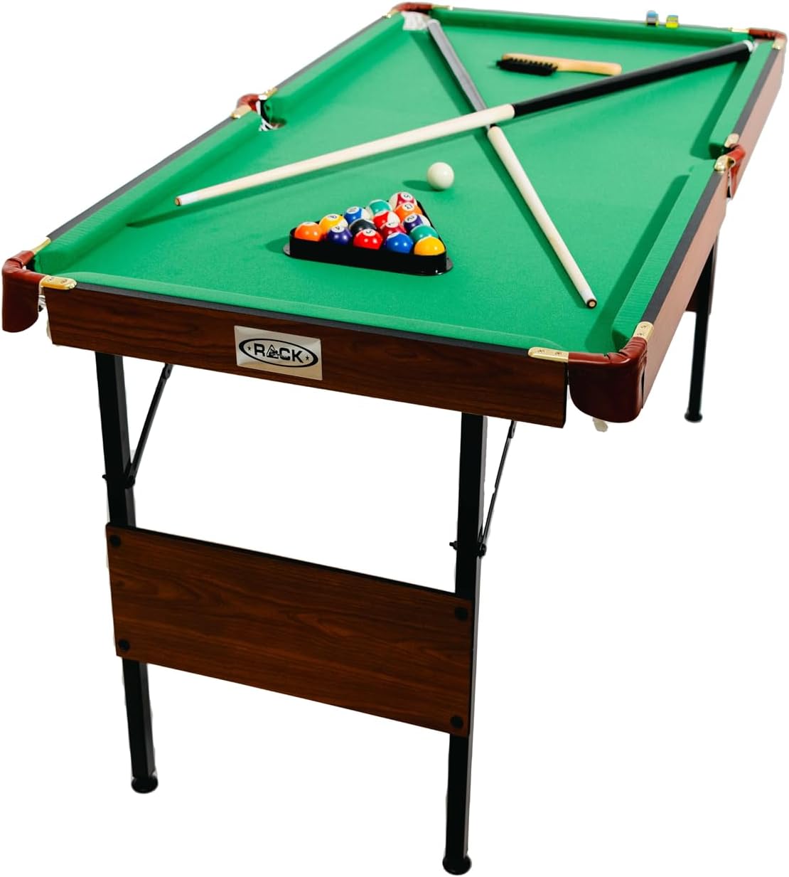 RACK Crux – Mesa de billarbillar plegable de 55 pulgadas, entretenimiento portátil y que ahorra espacio