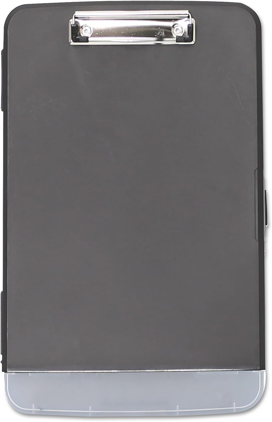 Universal UNV40319 Portapapeles de almacenamiento de capacidad de 12 pulgadas con compartimento para bolígrafos, color negro