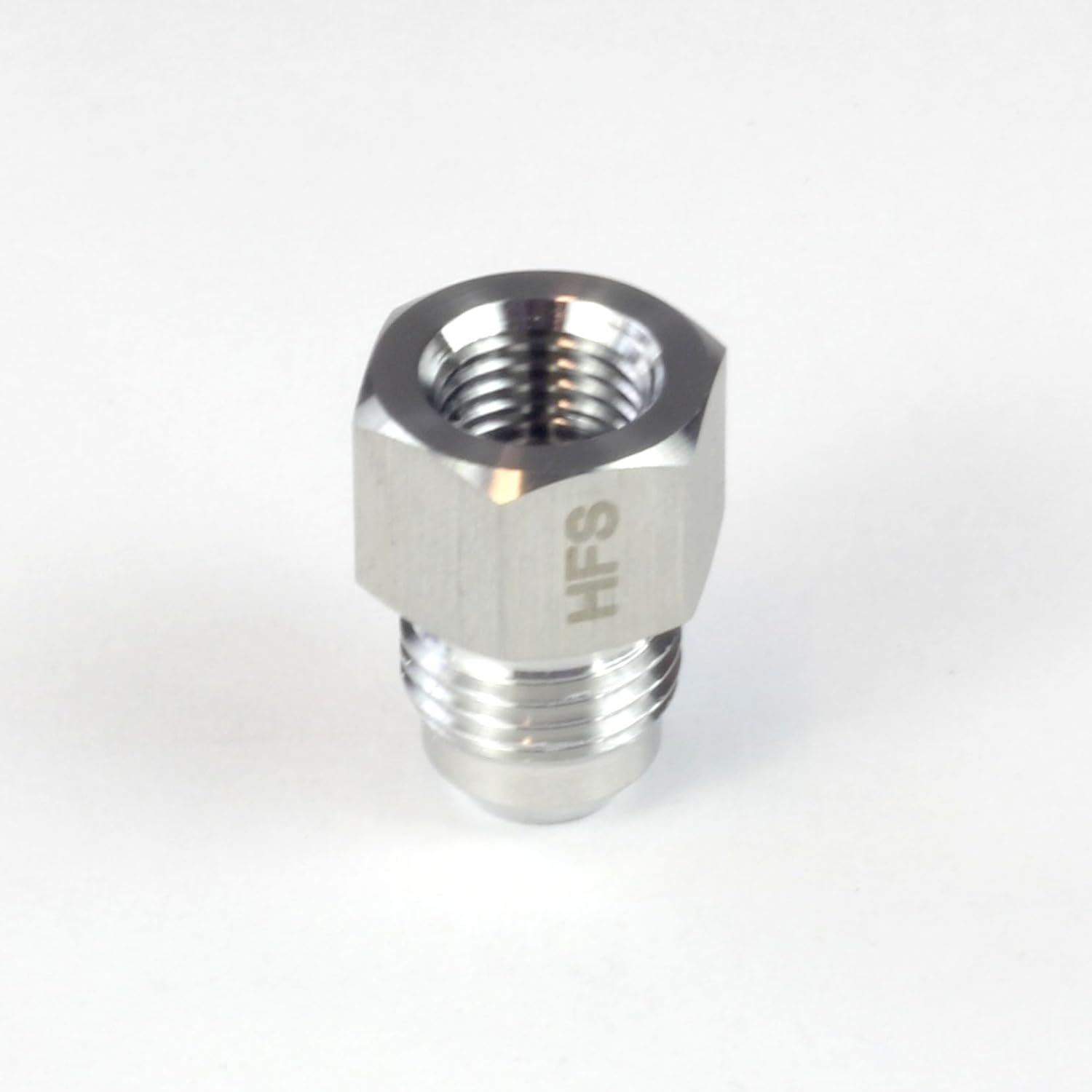 HFS (R) hembra JIC 14″ a macho JIC 38″ adaptador reductor acero inoxidable 304 (FJIC 14″ x MJIC 38″)