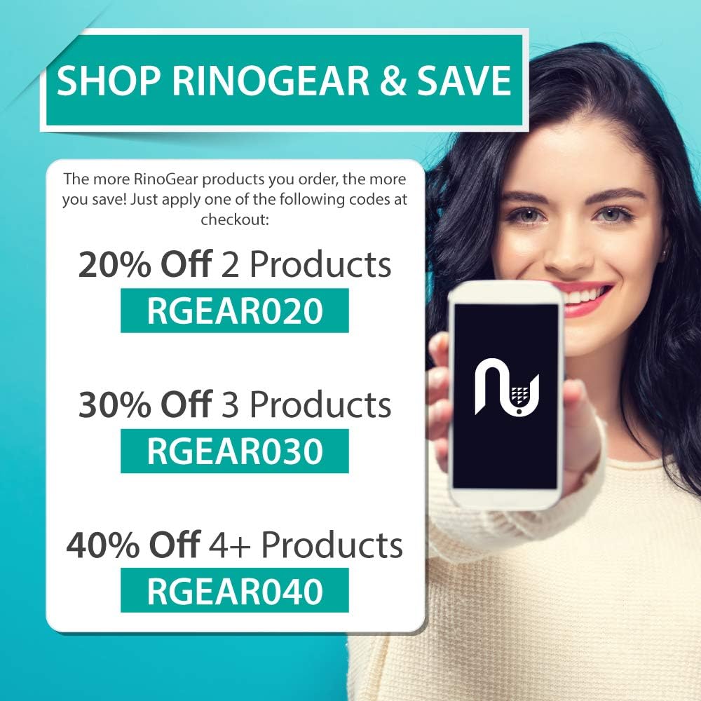 RinoGear Paquete de 10 protectores de pantalla para Fitbit Inspire 2 1 HR (0.69 pulgadas), accesorios compatibles con fundas, cobertura completa