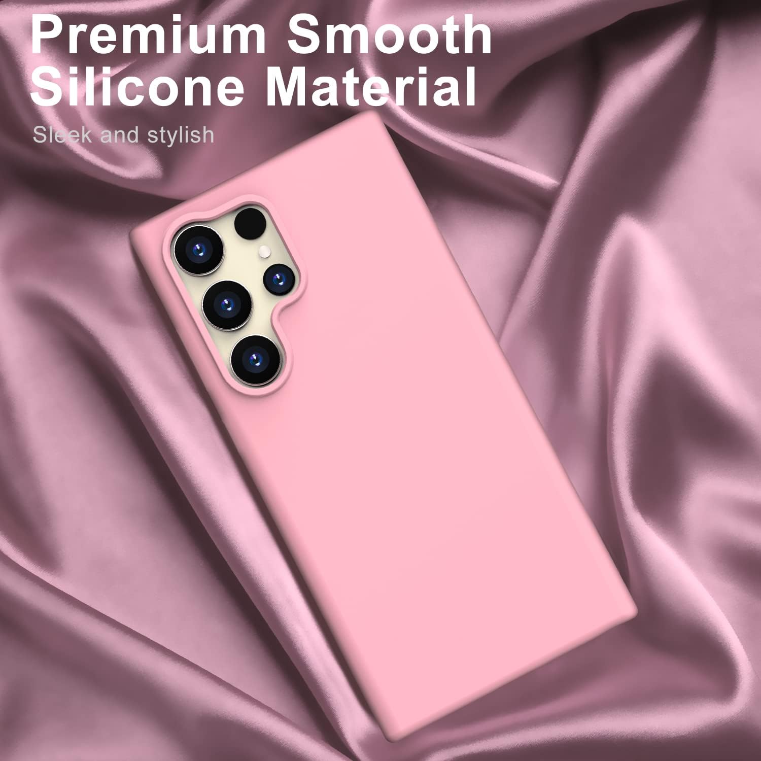 DEENAKIN Funda protectora de silicona para Samsung Galaxy S23 Ultra, suave y sedosa con forro de microfibra suave, funda protectora para Samsung