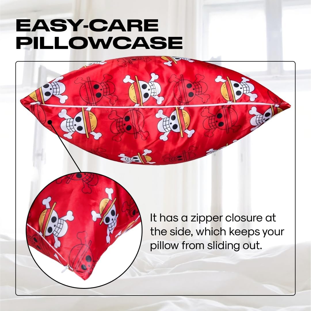 Funda de almohada de anime de seda, funda de almohada decorativa, funda de almohada de tela suave de satén con cremallera para cabello y piel, RS