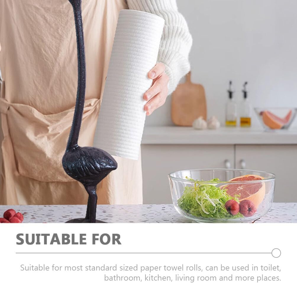 EXCEART Soporte para toallas de papel flamenco, soporte para rollo de papel higiénico de animales, soporte único para toallas de cocina, dispensador