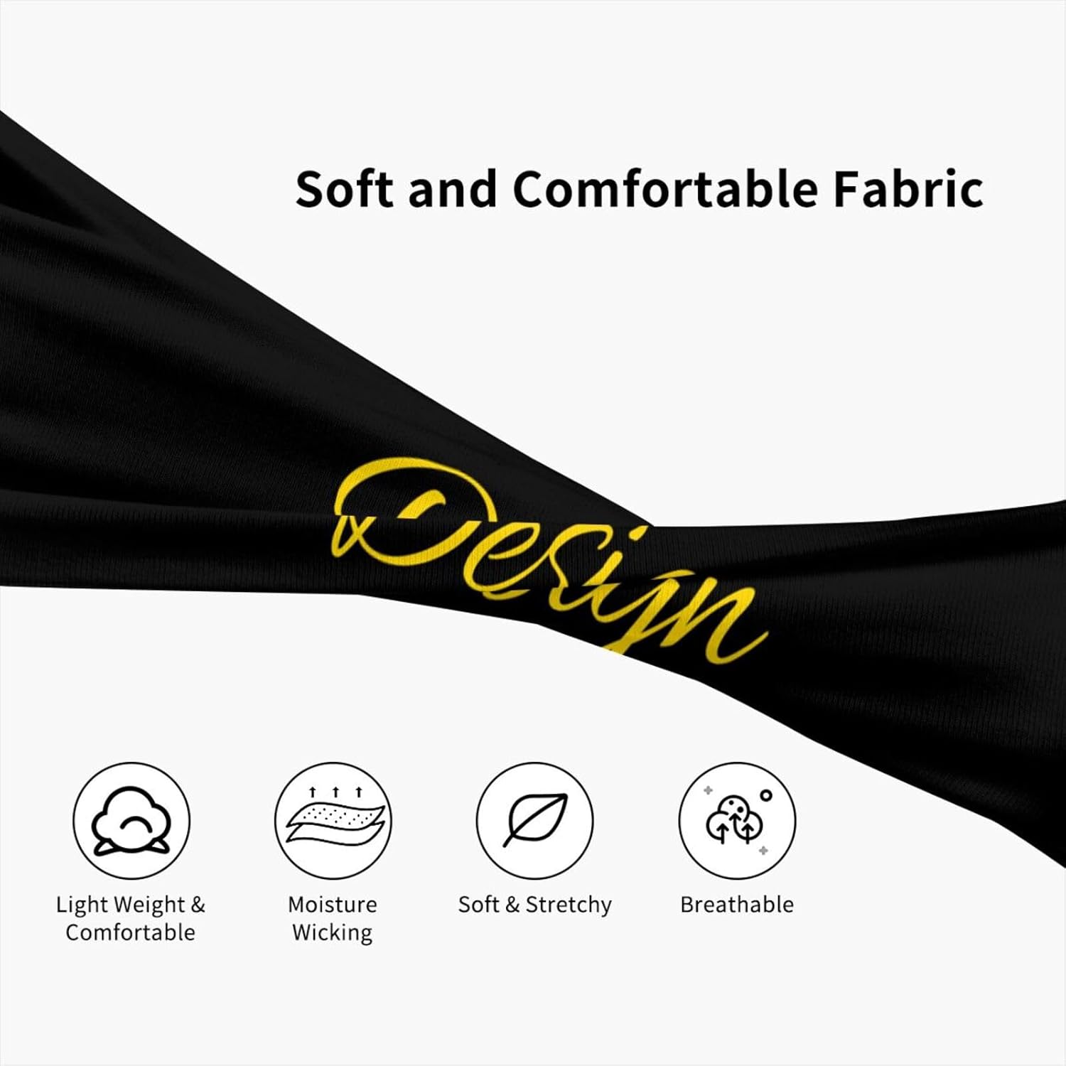 Diadema deportiva de moda personalizada, banda para el cabello a prueba de sudor, logotipo de imagen personalizada, banda suave para el sudor, banda