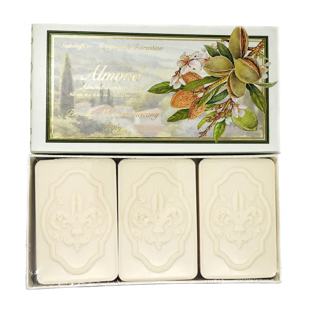 Juego de jabón clásico de almendras de Italia
