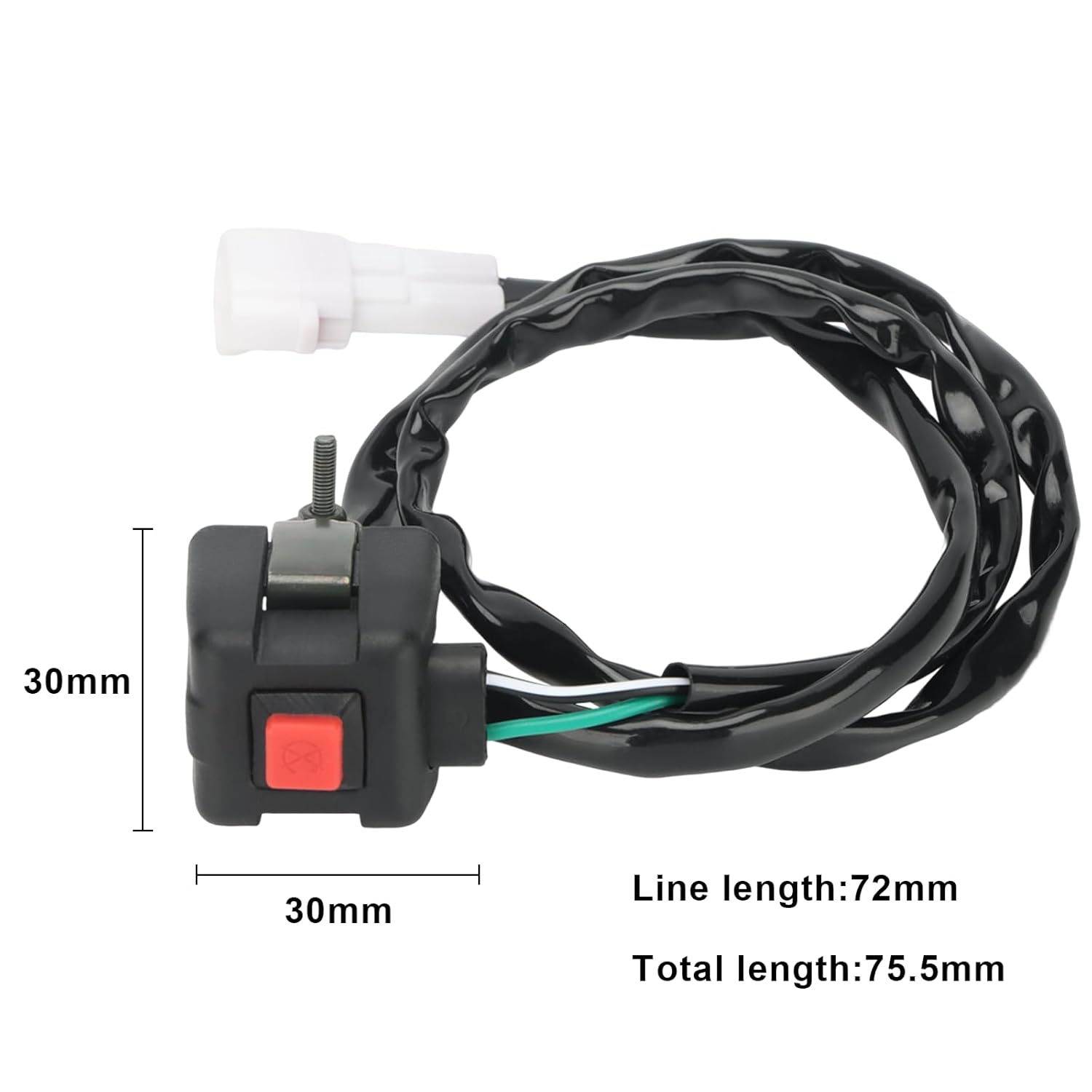 NIBBI – Interruptor de arranque del motor, interruptor de manillar de motocicleta, botón para Dirt Pit Bike ATV Mini Bike 50cc 110cc 125cc 150cc