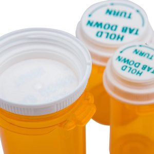 Recipientes de plástico para píldoras de farmacia con tapas de clic en el pulgar, botellas vacías reversibles de perscripción recetadas, 60 frascos Recipientes de plástico para píldoras de farmacia con tapas de clic en el pulgar, botellas vacías reversibles de perscripción recetadas, 60 frascos