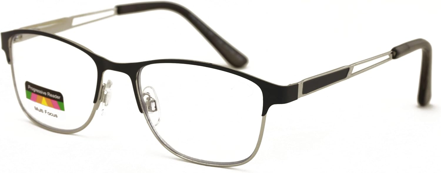 V.W.E. Lentes de lectura trifocales de metal sin línea para mujer, con revestimiento antirreflectante