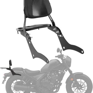 Barra desmontable para motocicleta con almohadilla para asiento trasero del pasajero + soporte para respaldo trasero, portaequipajes compatible con Barra desmontable para motocicleta con almohadilla para asiento trasero del pasajero + soporte para respaldo trasero, portaequipajes compatible con