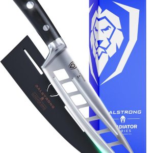 DALSTRONG – Cuchillo de chef, serie Gladiador, acero forjado alemán de alto carbono ThyseenKrupp, espiga completa, con funda DALSTRONG – Cuchillo de chef, serie Gladiador, acero forjado alemán de alto carbono ThyseenKrupp, espiga completa, con funda