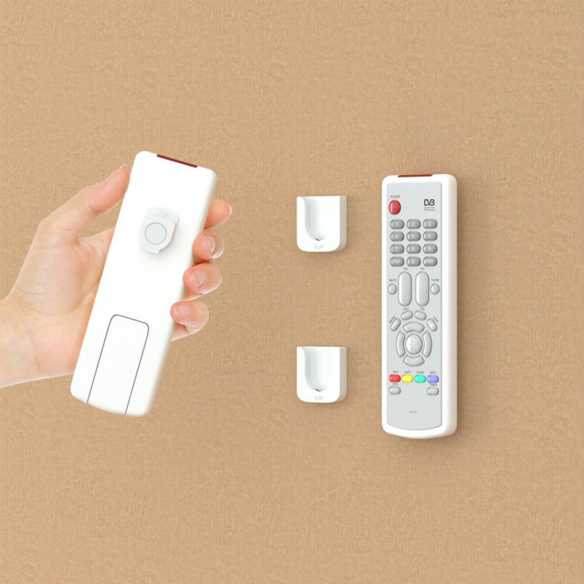 Soporte magnético para control remoto de pared, 5 organizadores de control remoto mejorados, almacenamiento autoadhesivo para TV, estante de control