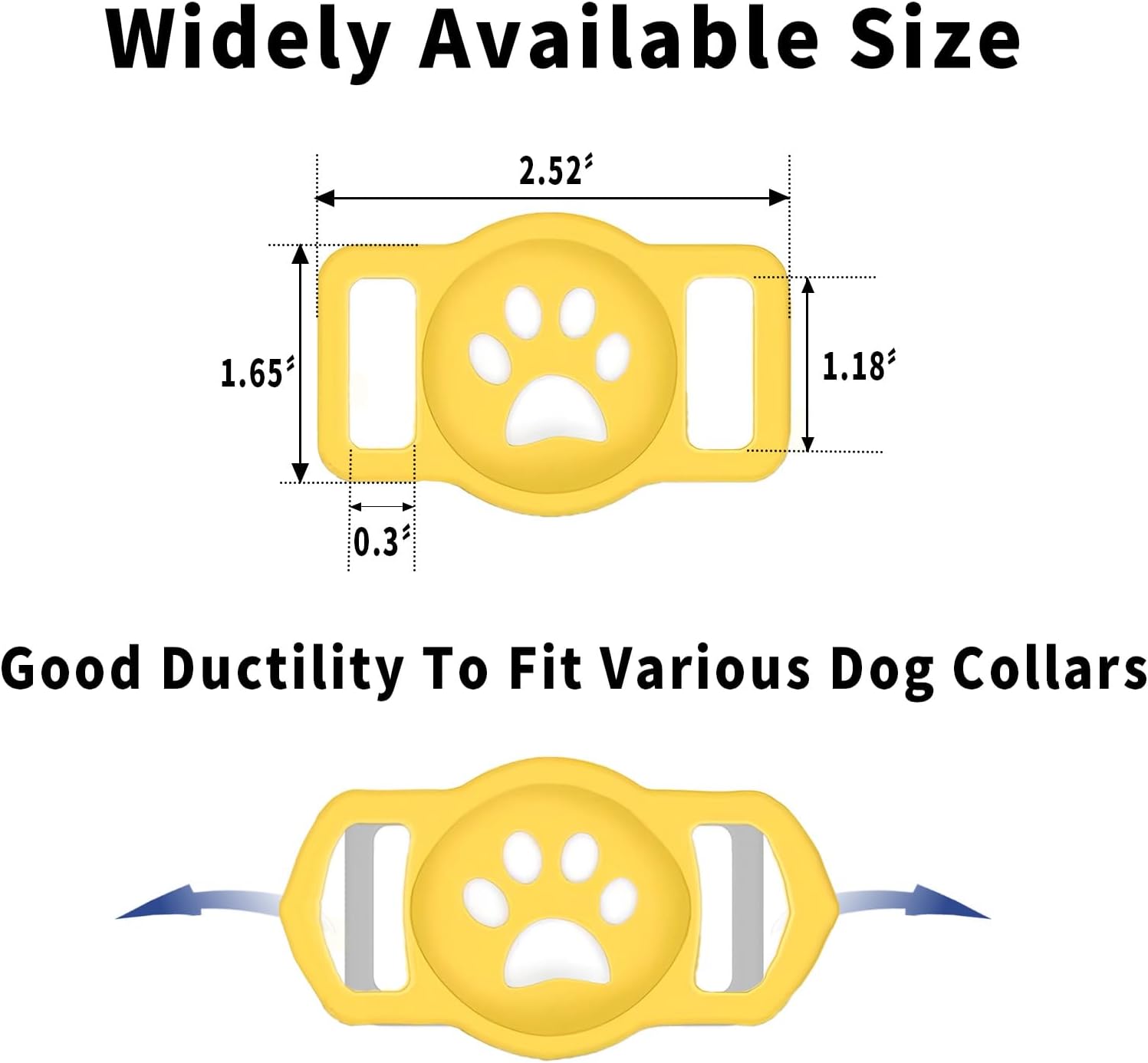 Paquete de 2 soportes de silicona para collar de perro, funda protectora impermeable para rastreador GPS Air Tag, accesorios de seguimiento