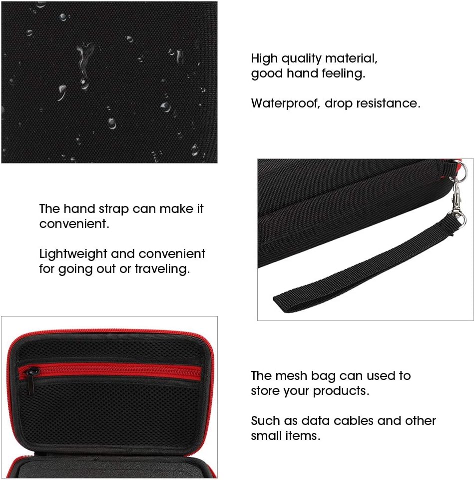 Bolsa de almacenamiento para afeitadora eléctrica, impermeable y resistente a las caídas, fácil de organizar con correa de mano y bolsa de malla