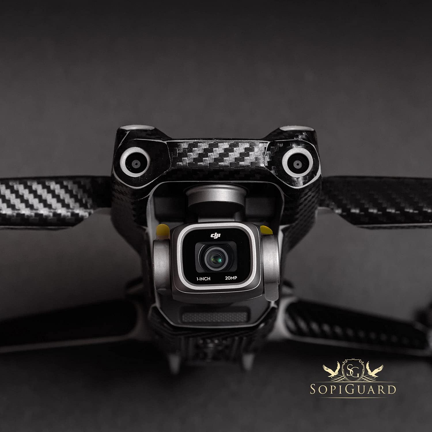 SopiGuard Skin for DJI Mavic Air 2s – Juego completo de calcomanías de vinilo de precisión + controlador + 3 fundas de batería (amarillo neón)