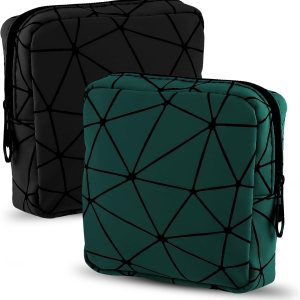 2 bolsas de almacenamiento de servilletas sanitarias, pequeña bolsa de cuero sintético menstrual impermeable de 4 pulgadas, bolsa menstrual con 2 bolsas de almacenamiento de servilletas sanitarias, pequeña bolsa de cuero sintético menstrual impermeable de 4 pulgadas, bolsa menstrual con