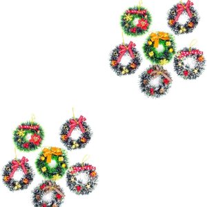 NOLITOY 12 Pcs Christmas Party Favors Xmas Wreath Artificial Christmas Wreath Christmas Tree Wreath Ornament Decoration Tiny Christmas Wreath NOLITOY 12 Pcs Christmas Party Favors Xmas Wreath Artificial Christmas Wreath Christmas Tree Wreath Ornament Decoration Tiny Christmas Wreath
