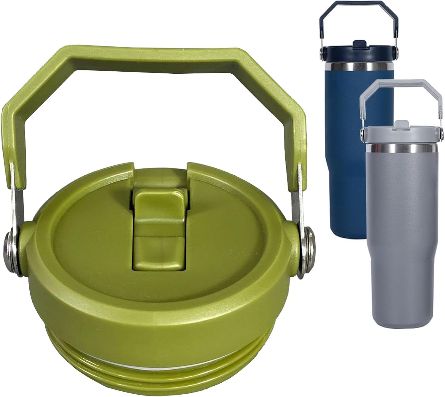 NETRIWOW Tapa de vaso de repuesto para vaso Stanley IceFlow de 20 y 30 onzas (verde militar)