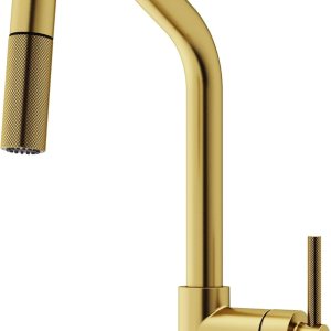 VIGO VG02038MG 9.75″ L -5.0″ W -14.5″ H Utopía 14 pulgadas. H Pulverizador desplegable de una sola manija grifo de barra de cocina en oro cepillado VIGO VG02038MG 9.75″ L -5.0″ W -14.5″ H Utopía 14 pulgadas. H Pulverizador desplegable de una sola manija grifo de barra de cocina en oro cepillado