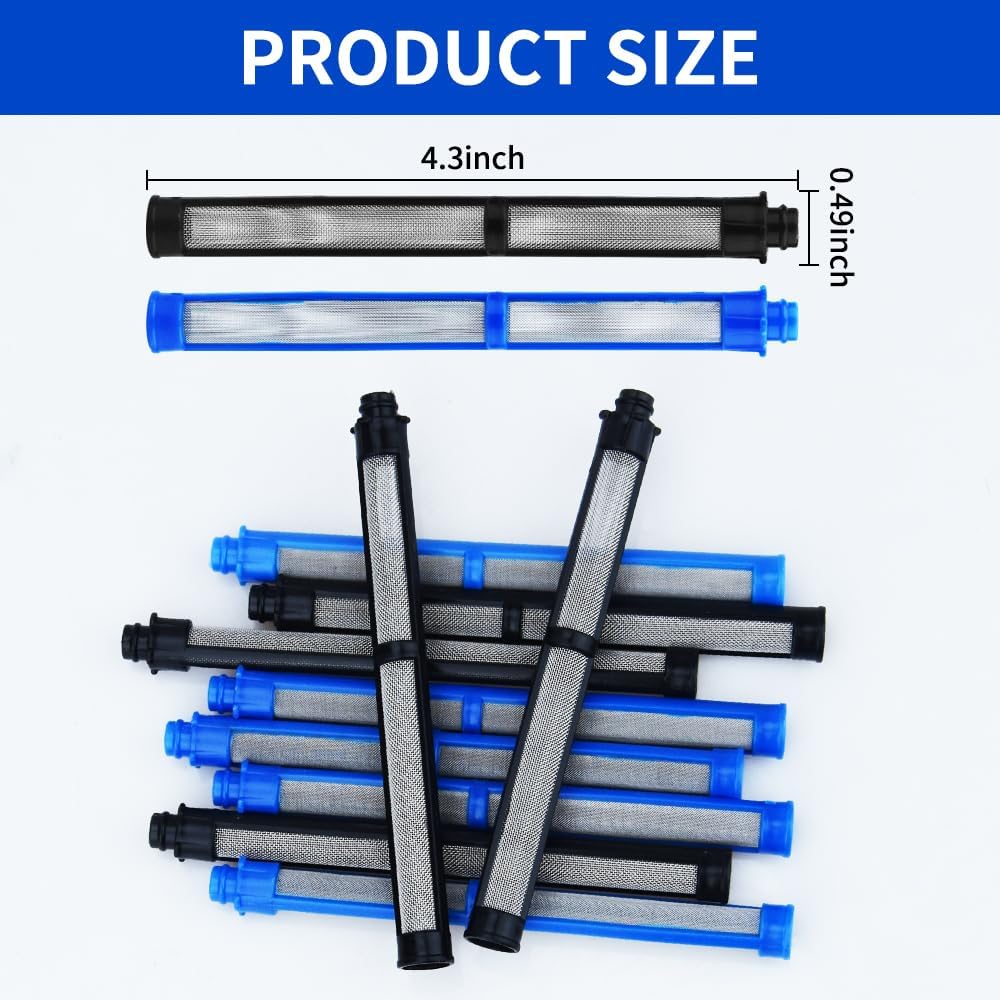 Filtro de pistola pulverizadora sin aire 287032 y 287033 compatible con Graco Adecuado para pistola rociadora Contratista II y FTx II Latex 60 Mesh