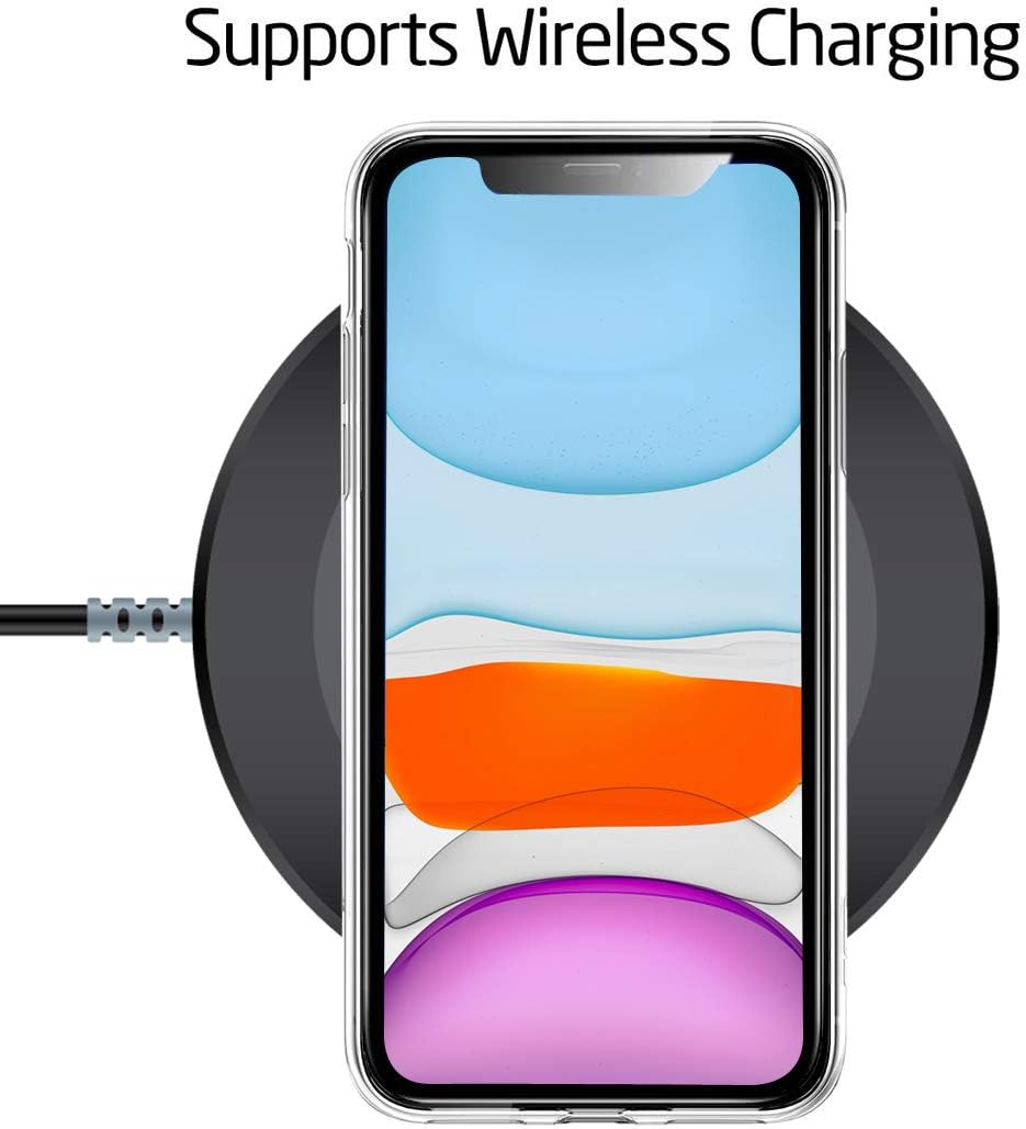 Unov Funda compatible con iPhone 11 transparente con diseño delgado, protector suave de poliuretano termoplástico (TPU) en relieve, patrón floral de