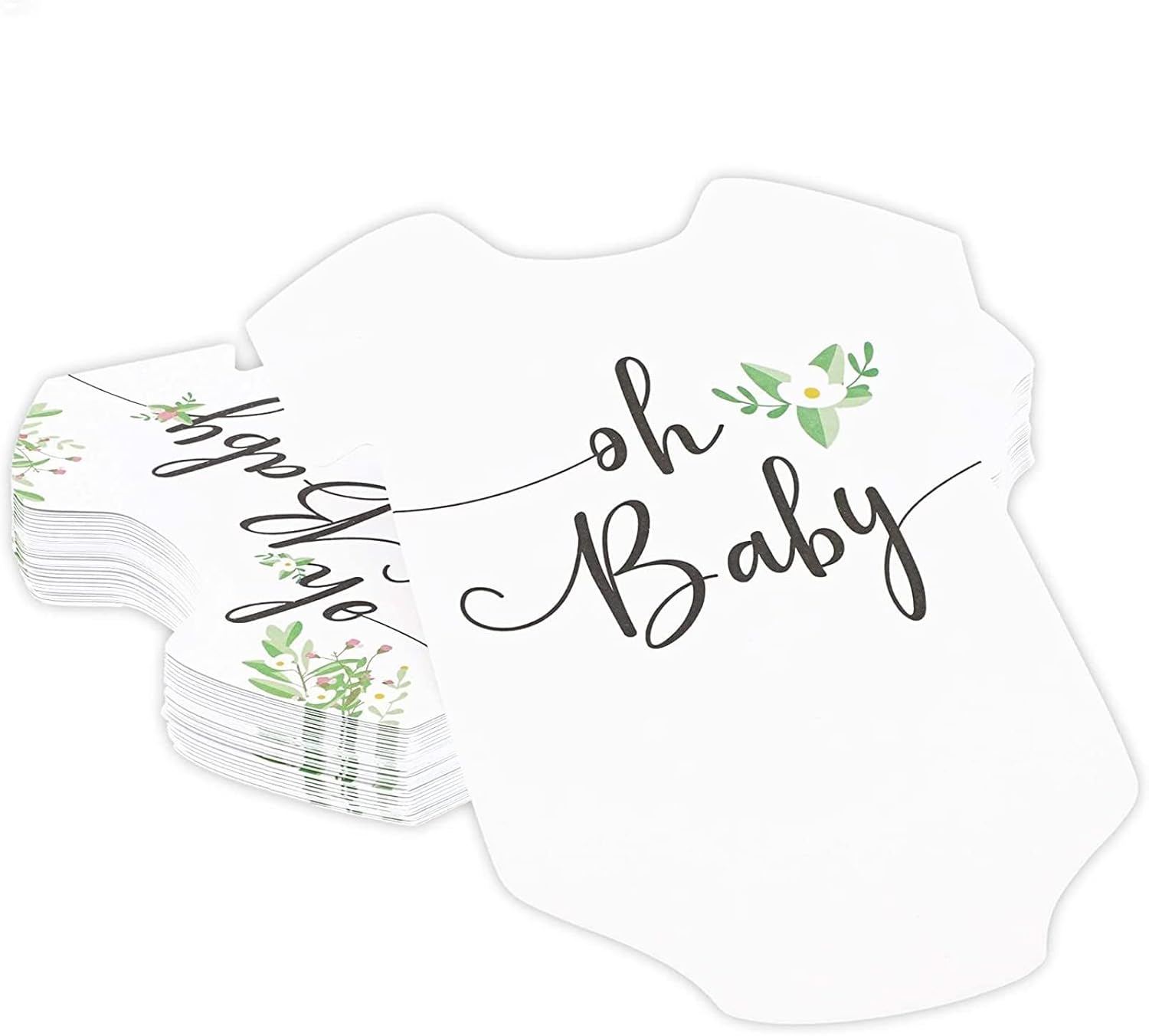 Paquete de 50 tarjetas de predicción y consejos para baby shower para niñas, juegos de fiesta temática floral (5 x 7 pulgadas)