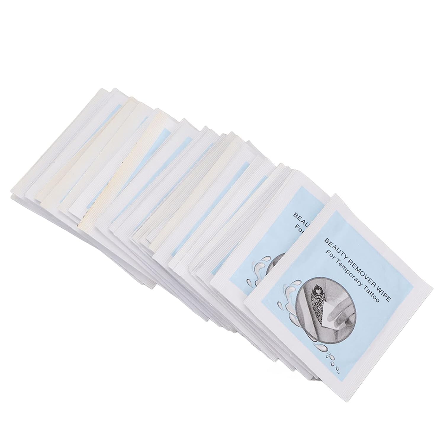 Sonew 120 toallitas de limpieza temporales de tatuajes, toallitas desechables para eliminar patrones de tatuajes, envueltas individualmente, 1