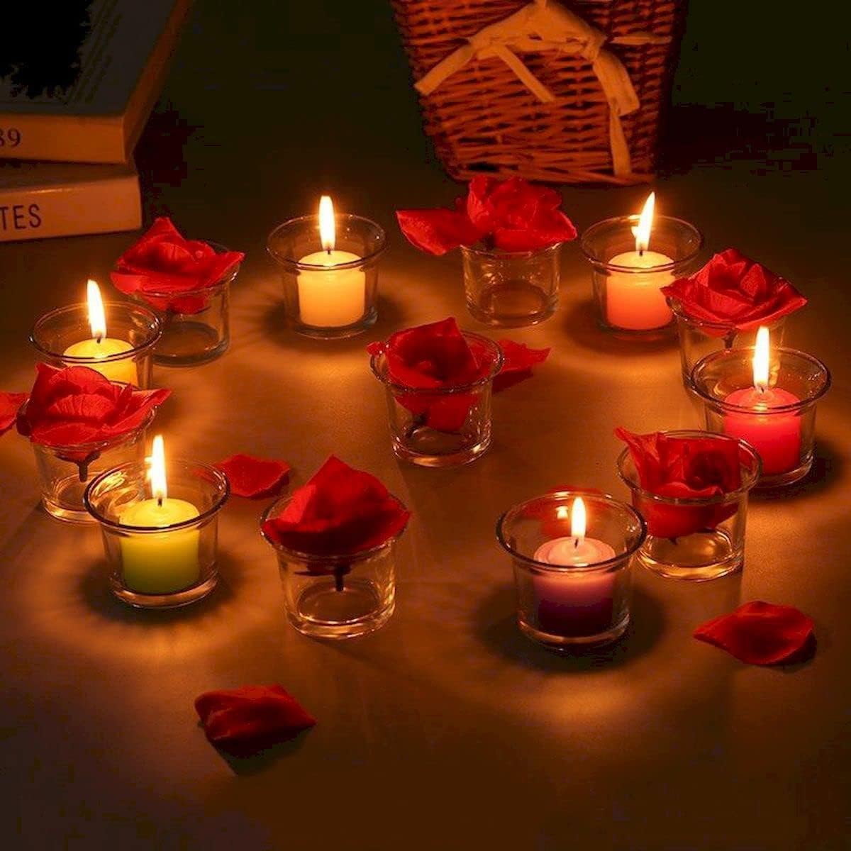 Velas votivas blancas sin perfume a granel, 36 paquetes de velas pequeñas de cera de 1.5 pulgadas para bodas, fiestas, vacaciones y hogar, 10 horas