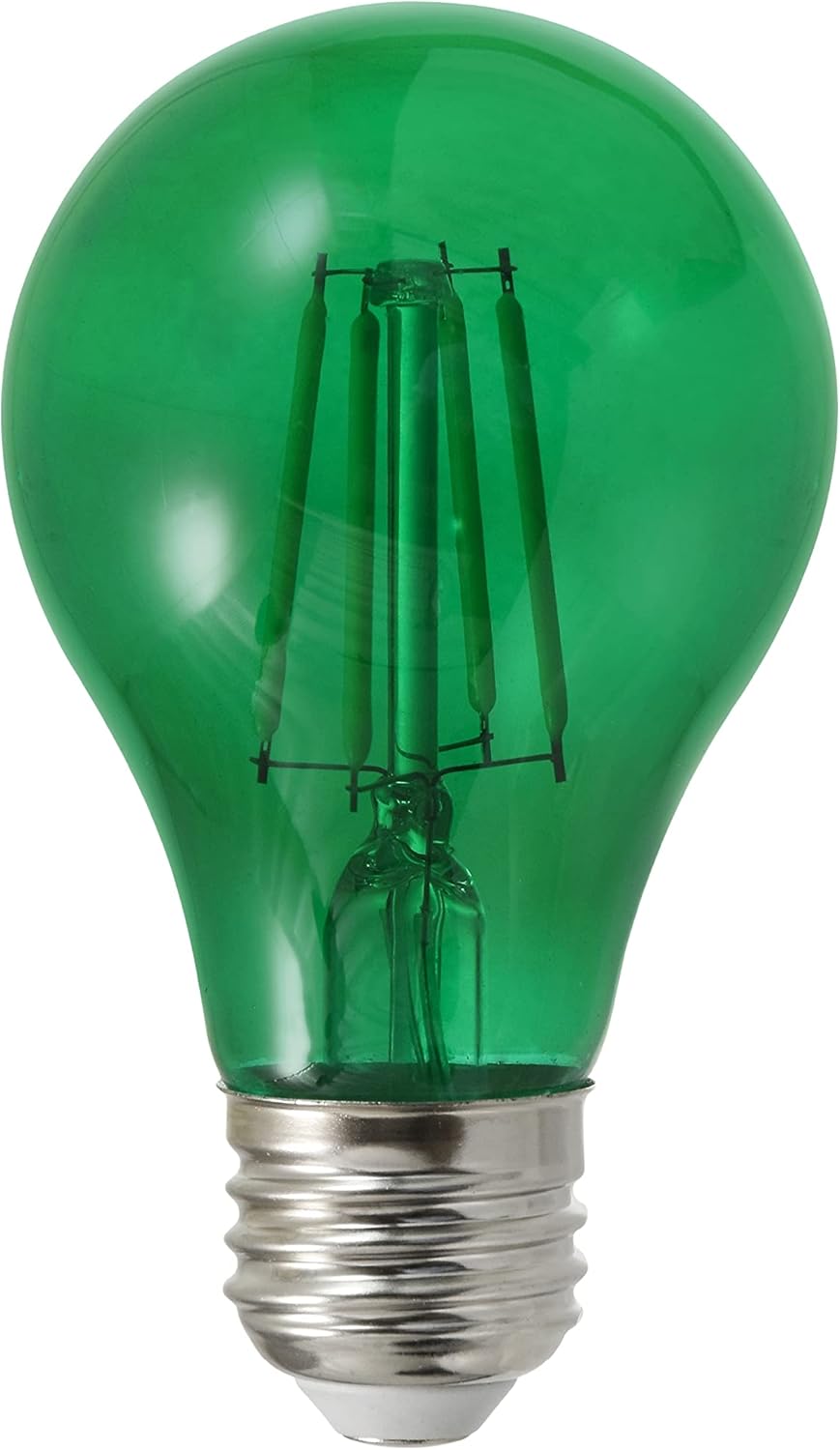 SYLVANIA Ultra LED- Bombilla de vidrio de color de filamento rojo general A19, 4.5 vatios, para decoración y detalles