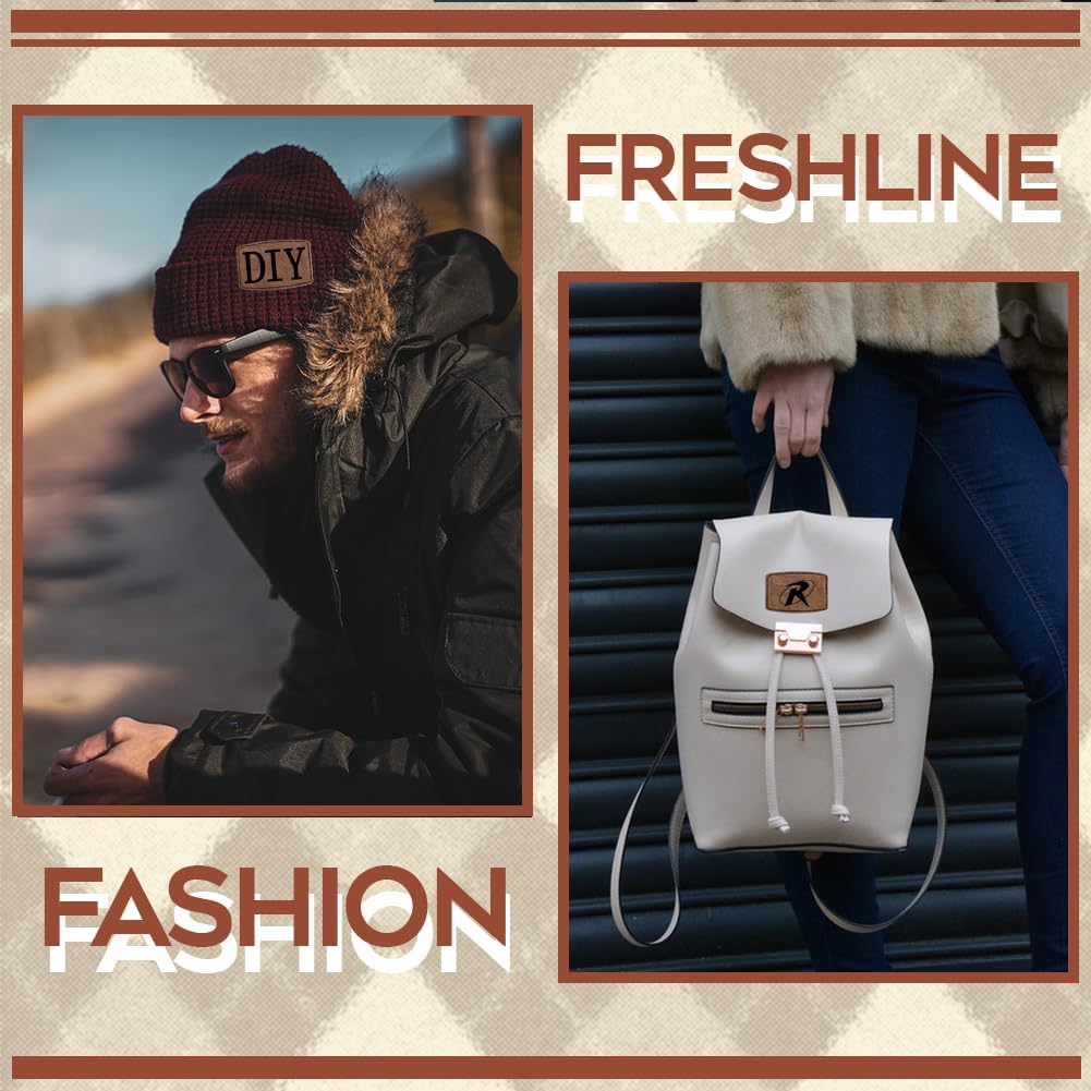 60 parches en blanco para sombreros, parches cuadrados láserables de cuero sintético, parches adhesivos de piel sintética para sombreros, reparación