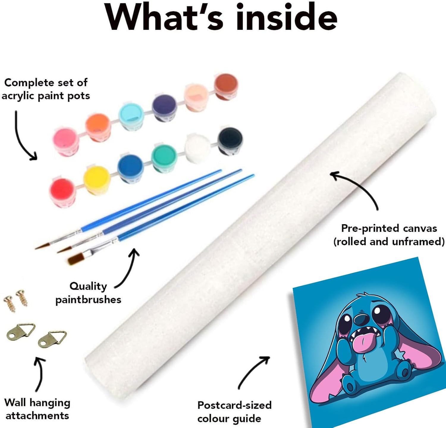 tigdtiu Paquete de 4 pinturas por números para niños, dibujos animados, pintura por números para niños de 4 a 8 a 12 años, pintura acrílica fácil de