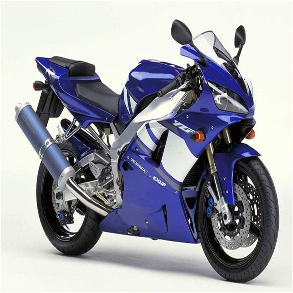 NT FAIRING Molde de inyección azul blanco carenado apto para Yamaha 2000 2001 YZF R1 R1000 YZF-R1 nuevo kit pintado ABS plástico motocicleta