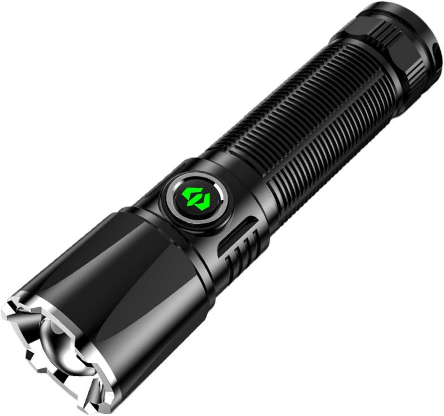 Zoomable LED Flashlight,High Lumens Ultra-Bright Spotslight with 4 Modes,Rechargeable Powerful Handheld Flashlight Waterproofs Design for