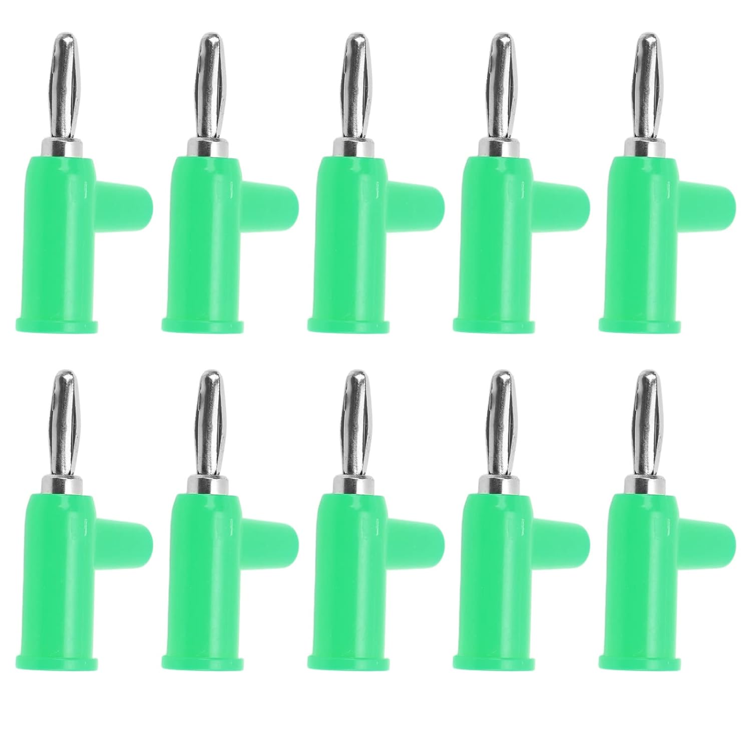 10 conectores apilables tipo banana de 0.2 pulgadas, latón sin soldadura, tamaño estándar, apilable, para accesorios de seguridad, 10 unidades