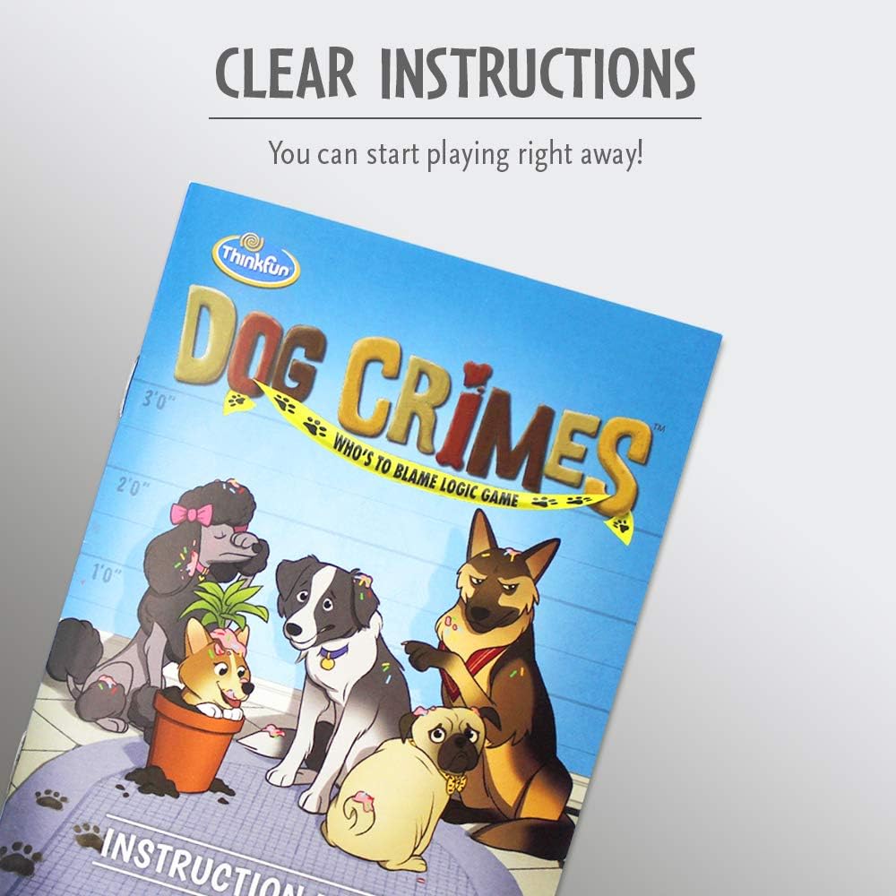 ThinkFun Crimes Juego de cerebro y rompecabezas para niños y niñas a partir de 8 años, un juego inteligente con un tema divertido y ilustraciones