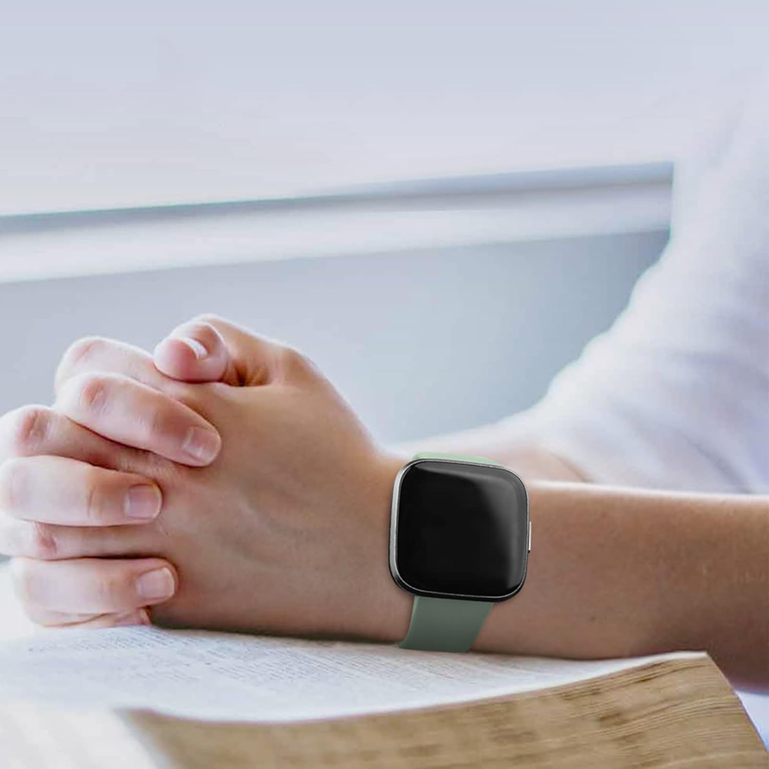 Paquete de 3 bandas de silicona compatibles con Fitbit Versa 2 bandas para mujeres y hombres, correas de repuesto deportivas suaves y transpirables