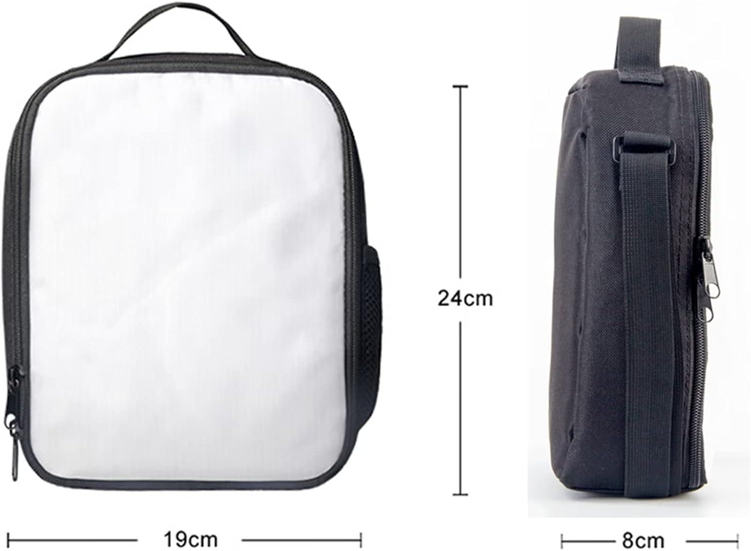 Lindo gato impreso aislado bolsa de almuerzo ligera congelable bolsa de mano fácil de llevar durable viaje almuerzo mochila